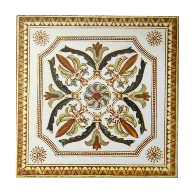 Antike Transferware der Wiedergabe-VT0071 Fliese (Vorderseite)