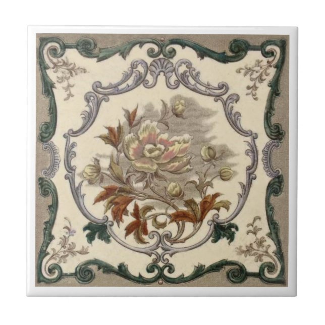 Antike Transferware der Wiedergabe-VT0106 Fliese (Vorderseite)