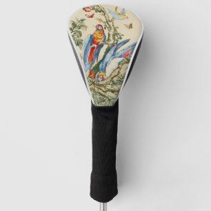 Antike tropische Papageien- und Schmetterlings-Fin Golf Headcover