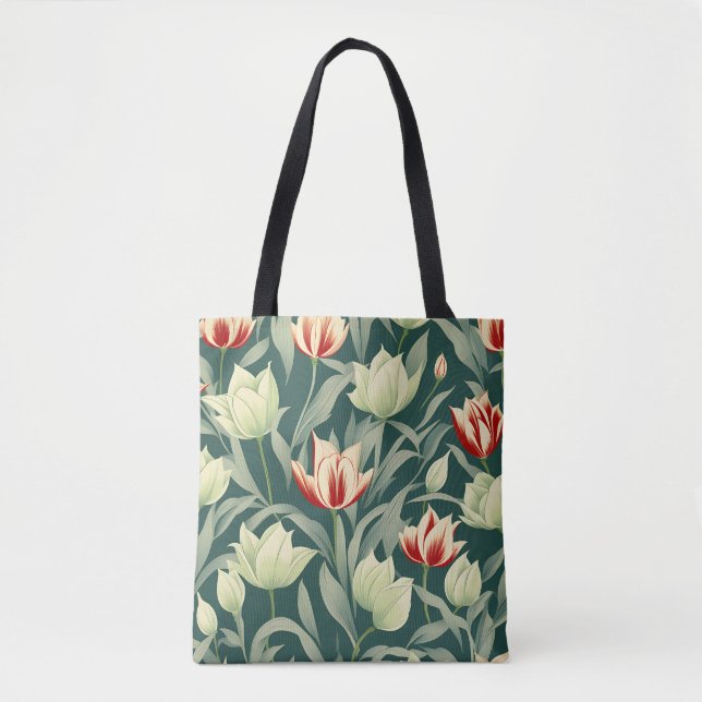 Antike Tulpen Botanisches Muster (Vorderseite)