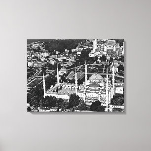 Antike Türkei Istanbul Blaue Moschee Überblick Leinwanddruck