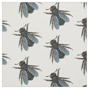 antike typografische Vintage Biene Stoff