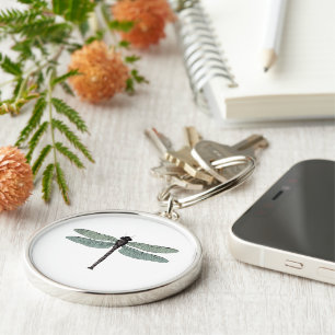 antike typografische Vintage Libelle Schlüsselanhänger