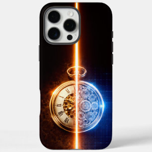 Antike Uhr Blaupause iPhone 16 Pro Max Hülle