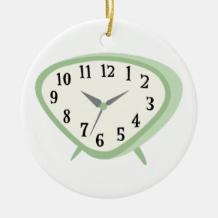 Antike Uhr Keramik Ornament