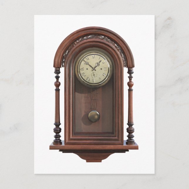 Antike Uhr Postkarte (Vorderseite)