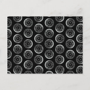 Antike Uhren Druckmuster Vintage Uhr Kunst Postkarte