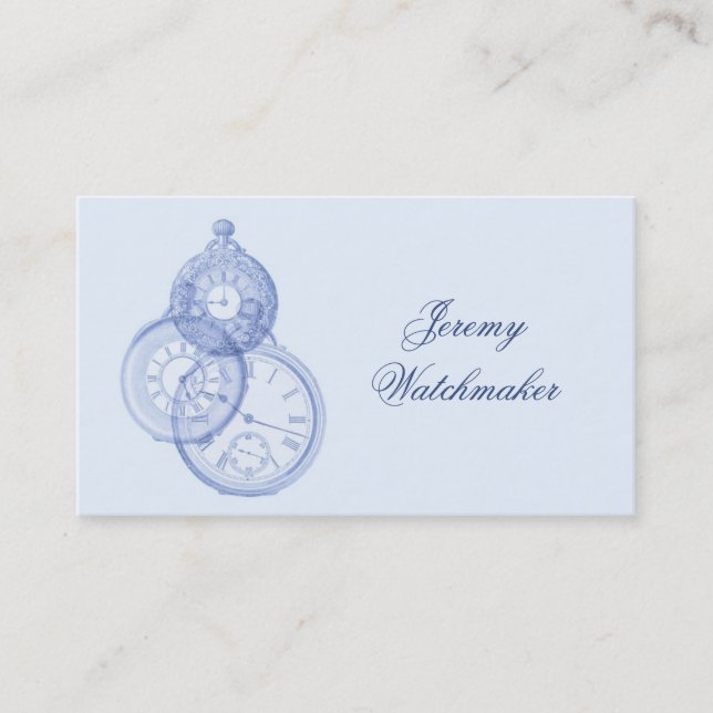 Antike Uhrreparatur-Visitenkarte Visitenkarte (Vorderseite)