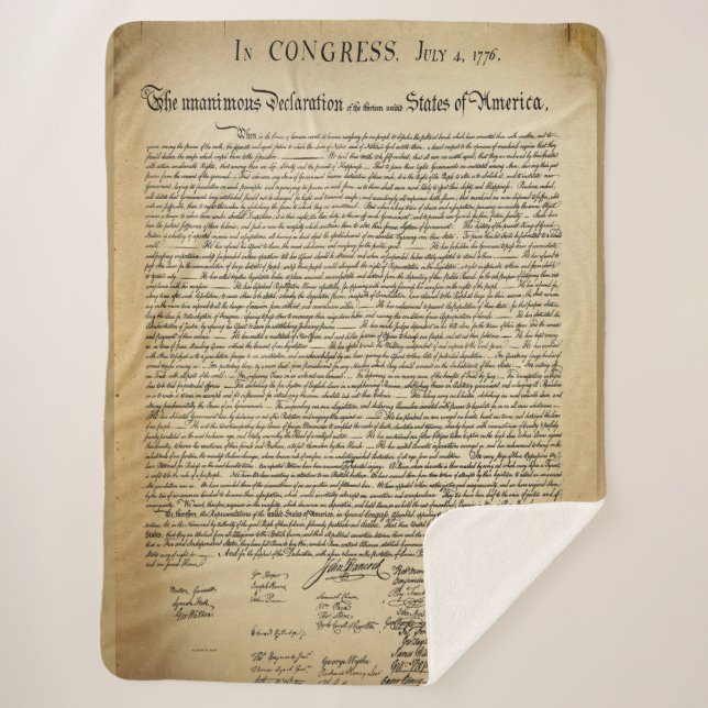 Antike Unabhängigkeitserklärung Sherpadecke (Vorderseite)