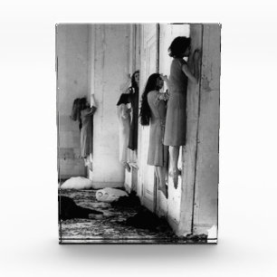 Antike unheimliche besessene Frauen Postkarte Fotoblock