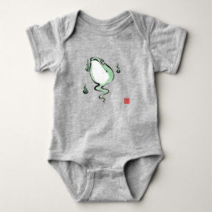 Antike Ursprungsgeschichte Grumpy Frog Japanische Baby Strampler