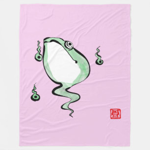 Antike Ursprungsgeschichte Grumpy Frog Japanische Fleecedecke