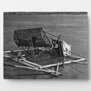 Antike USA Alaska Yukon-Fischfalle 1970 Fotoplatte