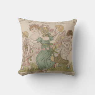 Antike Valentinskarte, Kate Greenway, ca. 1880 Kissen