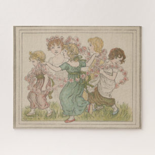 Antike Valentinskarte, Kate Greenway, ca. 1880 Puzzle