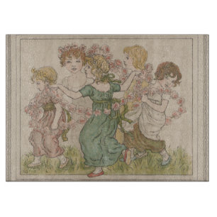 Antike Valentinskarte, Kate Greenway, ca. 1880 Schneidebrett