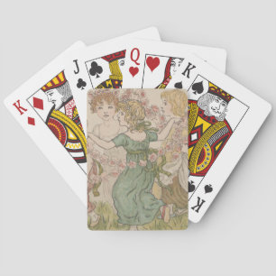 Antike Valentinskarte, Kate Greenway, ca. 1880 Spielkarten
