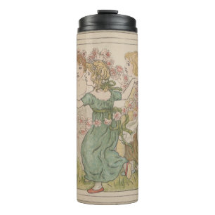 Antike Valentinskarte, Kate Greenway, ca. 1880 Thermosbecher