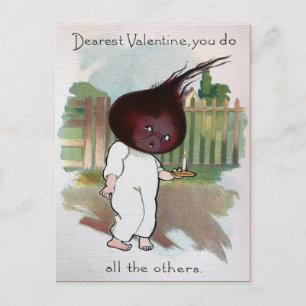 Antike Valentinskarte Rüben-Postkarte Postkarte