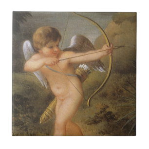 Antike Valentinstag, Cupid mit Bogen und Pfeil Fliese
