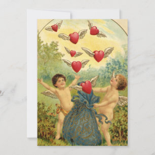Antike Valentinstag Meine Liebe Cherubs Feiertagskarte