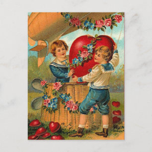 Antike Valentinstag-Postkarte mit Liebesgrüßen Feiertagspostkarte