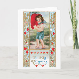 Antike Valentinstagskarte Feiertagskarte