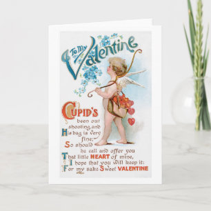 Antike Valentinstagskarte Feiertagskarte