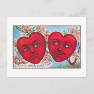 Antike Valentinstagskarte Feiertagspostkarte