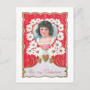 Antike Valentinstagskarte Feiertagspostkarte