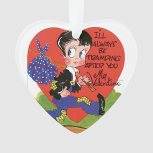 Antike Valentinstagskarte Ornament