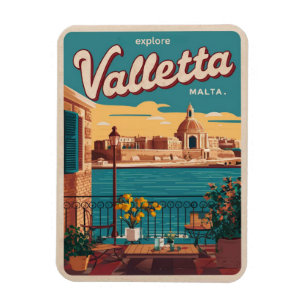 Antike Valletta, Malta Reiseandenken und Geschenke Magnet