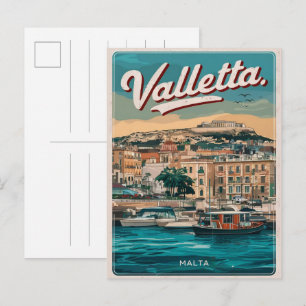 Antike Valletta, Malta Reiseandenken und Geschenke Postkarte