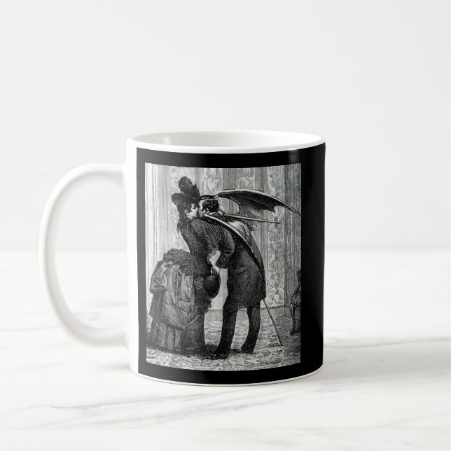 Antike Vampir-Kaffeetasse Kaffeetasse (Links)