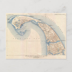Antike Vermessung von Provincetown Cape Cod Massac Postkarte