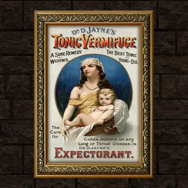 Antike Vermifuge-Medikamentenwerbung Poster (Von Creator hochgeladen)