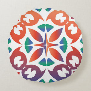 Antike verzierte Fliesen talavera mexico. Geometri Rundes Kissen