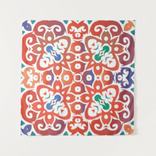 Antike verzierte Fliesen talavera mexico. Handgezo Wandteppich