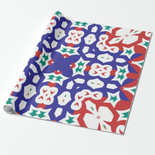 Antike verzierte Fliesen Talavera Mexiko. Minimal Geschenkpapier