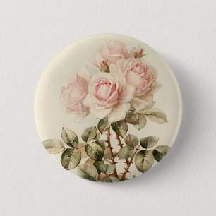 Antike viktorianisch romantische Rosen Button