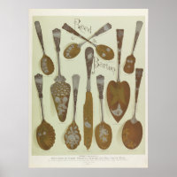 Antike Viktorianische Ära 1884 Silberware Kunst