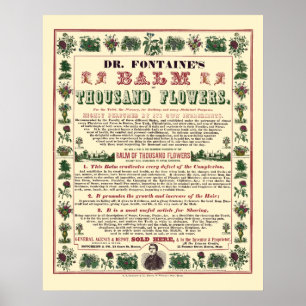 Antike viktorianische Ära Balm Of Thousand Flowers Poster