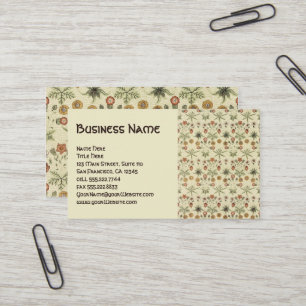Antike viktorianische Blumen von William Morris Visitenkarte