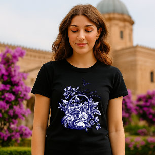 Antike viktorianische Blumenkorb T-Shirt