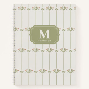 Antike viktorianische botanische traditionelle Lin Notizbuch