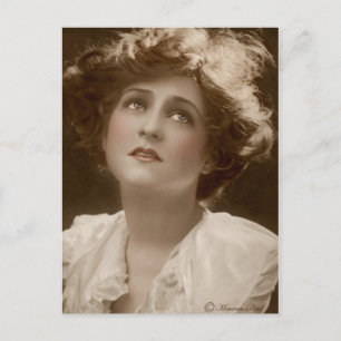 Antike viktorianische edwardianische kolorierte Po Postkarte