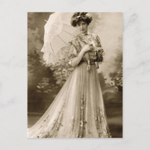 Antike viktorianische Frau in einem Kleid Postkarte