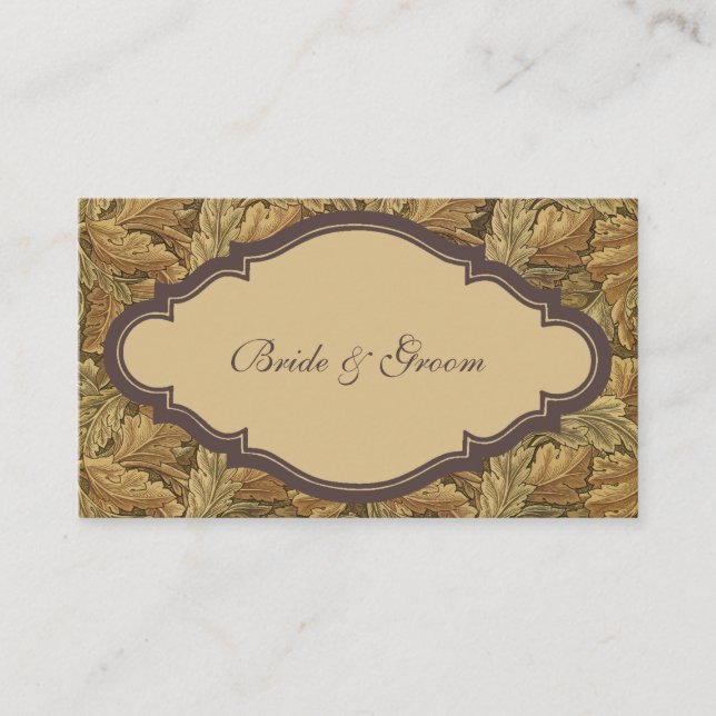 Antike Viktorianische Herbstreben Begleitkarte (Vorderseite)