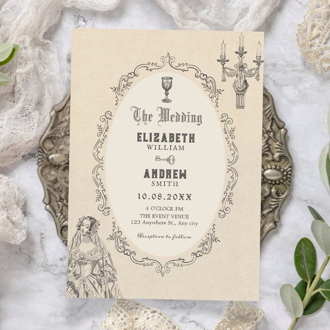 Antike viktorianische Hochzeit Einladung (Von Creator hochgeladen)