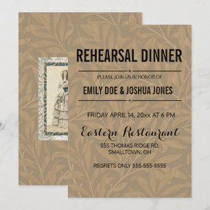 Antike viktorianische Hochzeitsgrafik 1844 Einladung